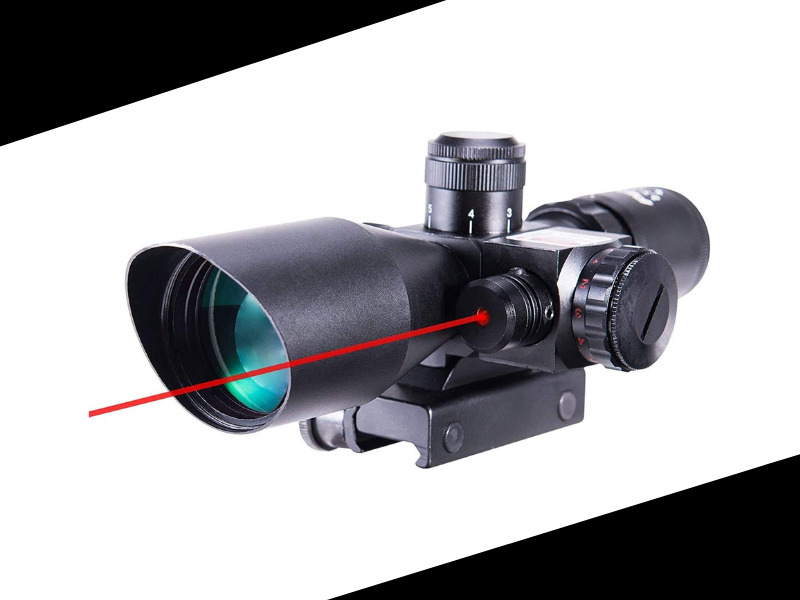 Pinty 2.5-10x40 Red Green Illuminated Mil-dot Tactical Rifle Scope 
